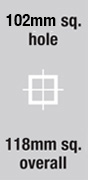 DOT Downlight Range - 118 mm sq